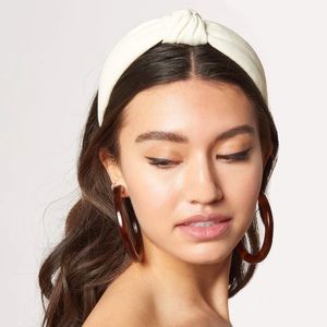 Lele Sadoughi Ivory Woven Headband